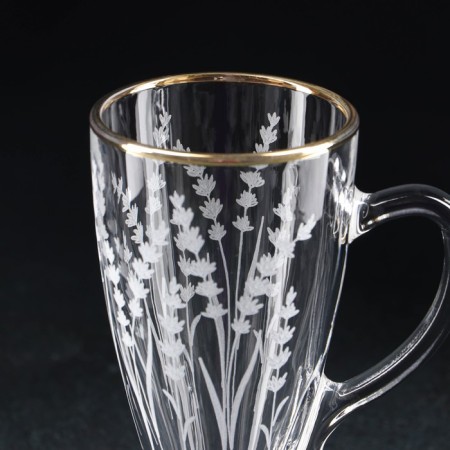 Lavender mug, glass, 250 ml-1