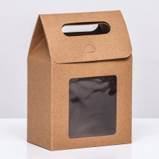 Box with window, craft, 20 x 14 x 8 cm