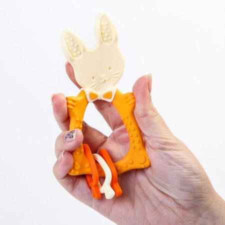 Silicone teether Bunny, universal, mix color-3