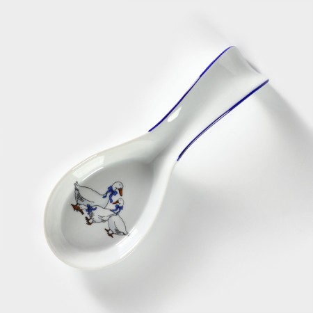 Porcelain spoon Porcelain "Geese", 20 cm, mix-2