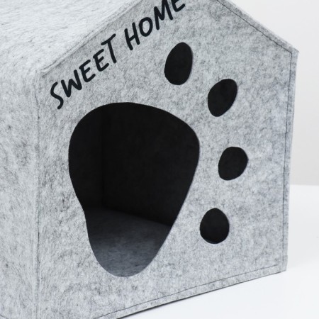 Animal house from felt "Broup Paws of Gentleman", 37 x 37 x 37 cm-3