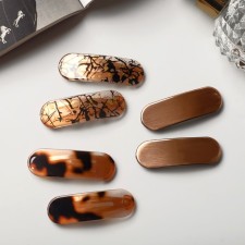 Invisibility for Herty hair (set 6 pcs) Assorted, 5.5 cm, brown