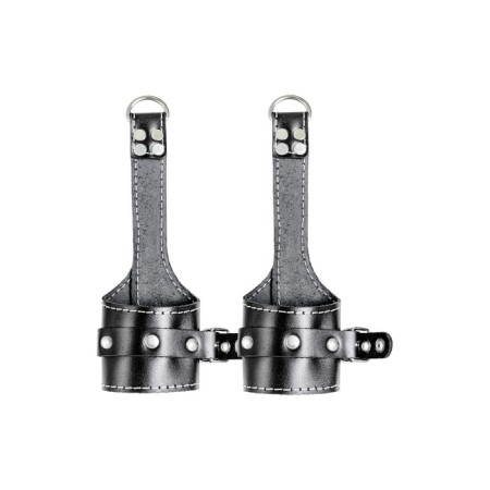 Pecado BDSM suspension, "soft" with a white line, genuine leather, black-2