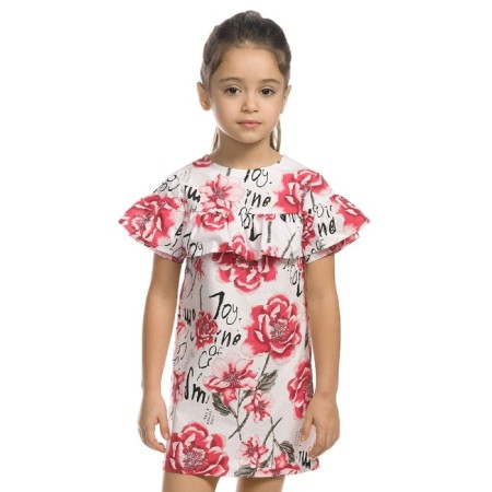 Dress for girls, height 98 cm, white color
