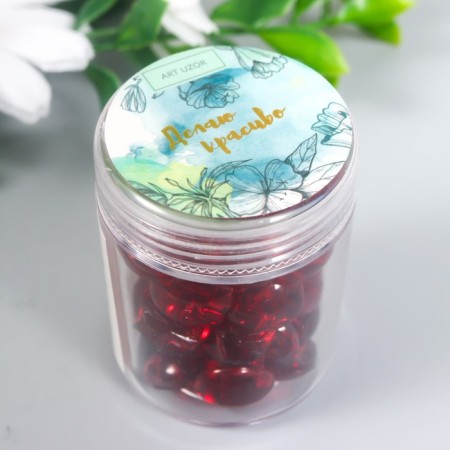 Buttons plastic on the midnight "Crystalline Plum" 1.3x1.3 cm set 35 pcs 4.8x3.7x3.7 cm-5