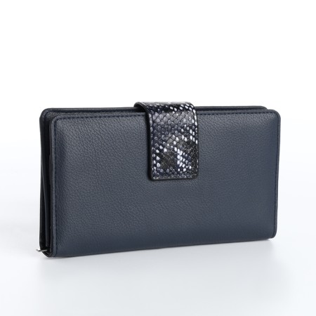 Women's wallet on magnet, blue color