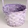 Wicker basket, d15x9xh31cm, lilac, bamboo