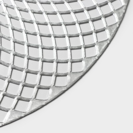 Set of serving napkins on the table “Vira”, 4 pcs, d = 38 cm, silver color-2