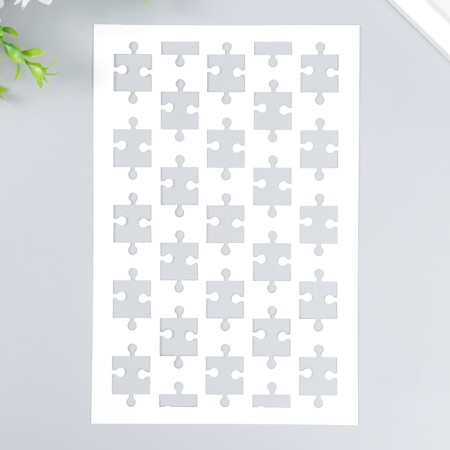 Plastic stencil "Puzzles" 24x16 cm