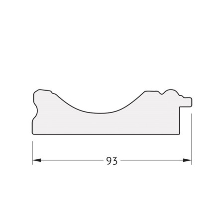 Mirror in the baguette frame, a silver aqueduct 93 mm, 67x87 cm-3