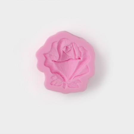 Mold Dolyana "Wild Rose", silicone, 5.5 × 5 × 1.5 cm, pink color-1