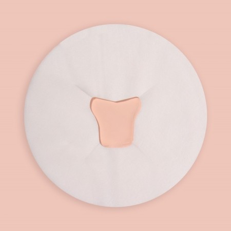 A set of napkins for a massage table, with a hole, density 25g/m2, D 29.5 cm, 100 pcs, white color-1