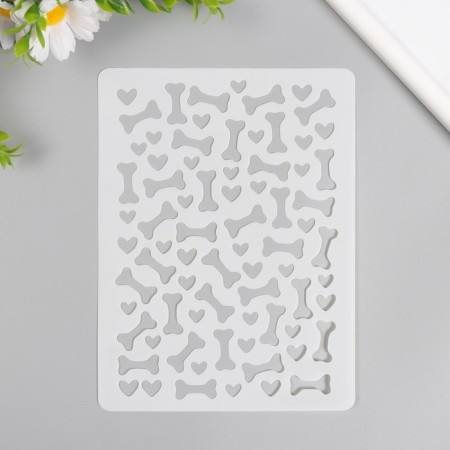 Stencil of background "bones" 15x20 cm