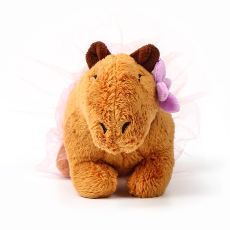Soft toy "Capybara. With a flower ", 11 cm-3