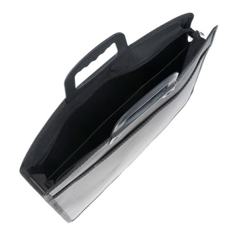 Portfolio 1 department A4, plastic, with a pen, on a zipper, black-1