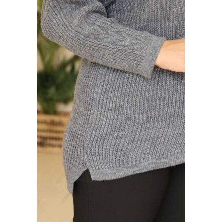 Female jumper, size 46, gray color-4