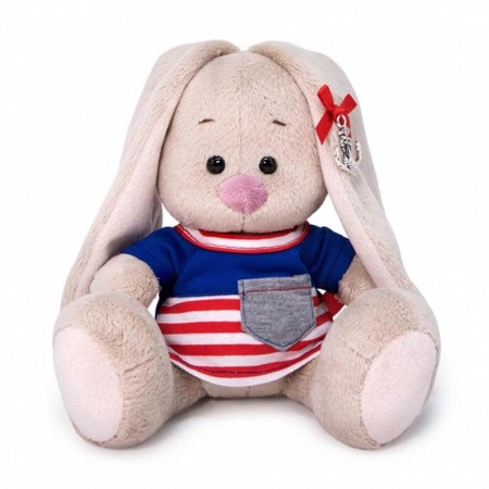 Soft toy "Bunny Mi in a sea t -shirt", 15 cm
