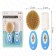 A set of combs with nylon bristles m & in, blue color