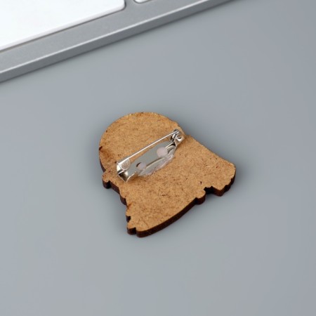 Wooden icon "Owl", 3.5 x 3.2 cm-4