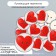 Button decorative tree "heart" 2.5x2.5 cm