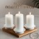 Set of candlesticks Metal "Lotus", 7.5x2 cm, 3 pieces, white