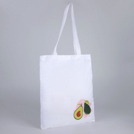 Avopado shoper bag without lightning, without lining, beige color-3