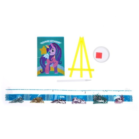 Diamond mosaic with partial filling on the stand for children "Rainbow mood"-5