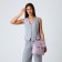 City backpack of artificial leather with lightning, pink color