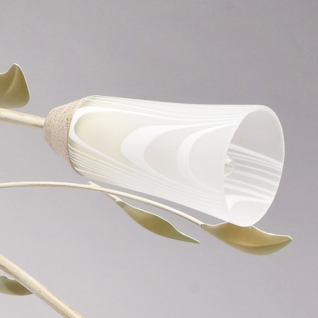 Chandelier "Delight", 10x60W E14, white color, gold-2