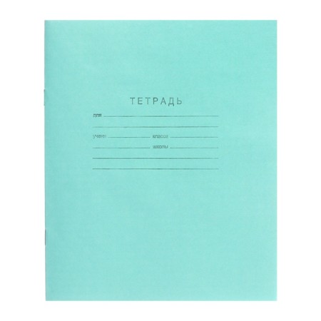 Notebook 12 sheets in the green cover cage, offset No. 1, 58-63 g/m2, whiteness 92%-3