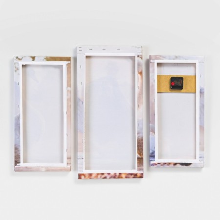 Carty clock is wall-mounted, modular "Palms at sunset", 60x80 cm-2