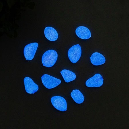 Decor for creativity plastic shines in the dark "purple pebbles" set of 12 pcs-1