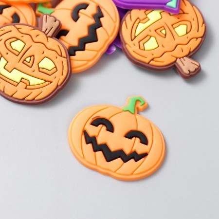 Decor for creativity Rubber "Pumpkin for Halloween" set of 15 pcs mix 2.8x3 cm-2