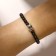Bracelet unisex "hematite" skull, black color with silver, d = 6 cm