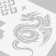 Plastic stencil "Dragon" 10x25 cm