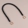 Handle for a bag, beads, d = 14 mm, 60 cm, black/gold color