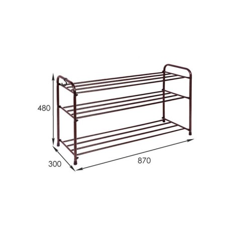 Shoe stand, 3 tiers, 87 × 30 × 48 cm, color Copper Antik-6