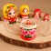 Nesting doll "traditional", yellow, 15cm, 5 puppet, manual painting