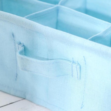 Storage basket with handles of the share "Bear", 9 cells, 28 × 28 × 11 cm, blue color-2