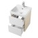 Tumbing under the Aquaton sink "Scandil 45", white color, oak Verona