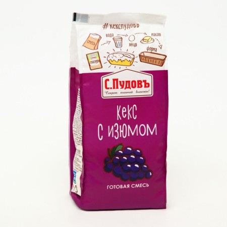 Cake with raisins S. Pudov, 0.300 kg