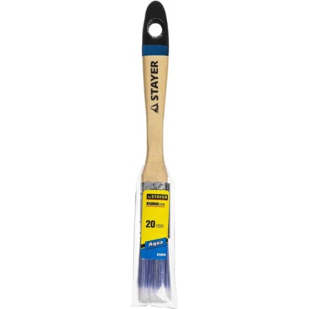 Brush flat Stayer Aqua 01062-020, artificial bristles, wooden pen, 20 mm, 3/4 "-1