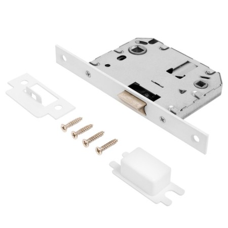 Latch allyur art l7050s w, matte white color, 18 mm bar without handles with a latch