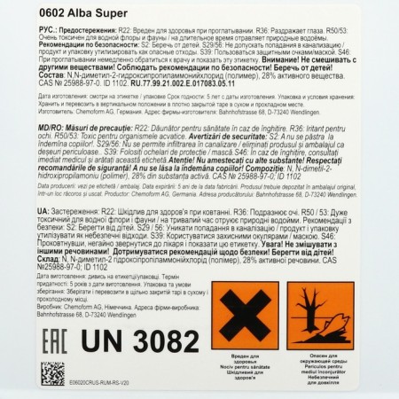 Algicide against algae, bacteria and fungi in the Alba Super 5 L basin-1