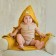 Toward Corner Muslim crumb I, 75x75 cm, mustard color, 100% cotton, 3-p, 180 g/m2