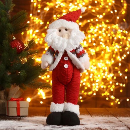 Soft toy "Santa Claus-Pussat" 12x40 cm, red