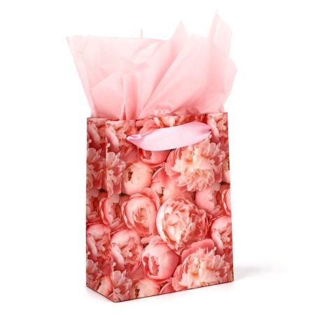 Packet laminated bilateral “peonies”, with quiet and postcard, S, 12 x 15 x 5.5-1