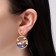 Earrings Assorted "Japan" mountains and sakura, colored in gold
