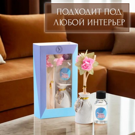 Gift set with a diffuser "Vase with a flower" Sakura, "Wealth of aroma"-3