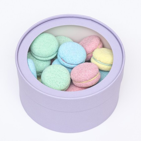 Gift box "Wewak" pale purple, hooked with a window, 18 x 10 cm-1